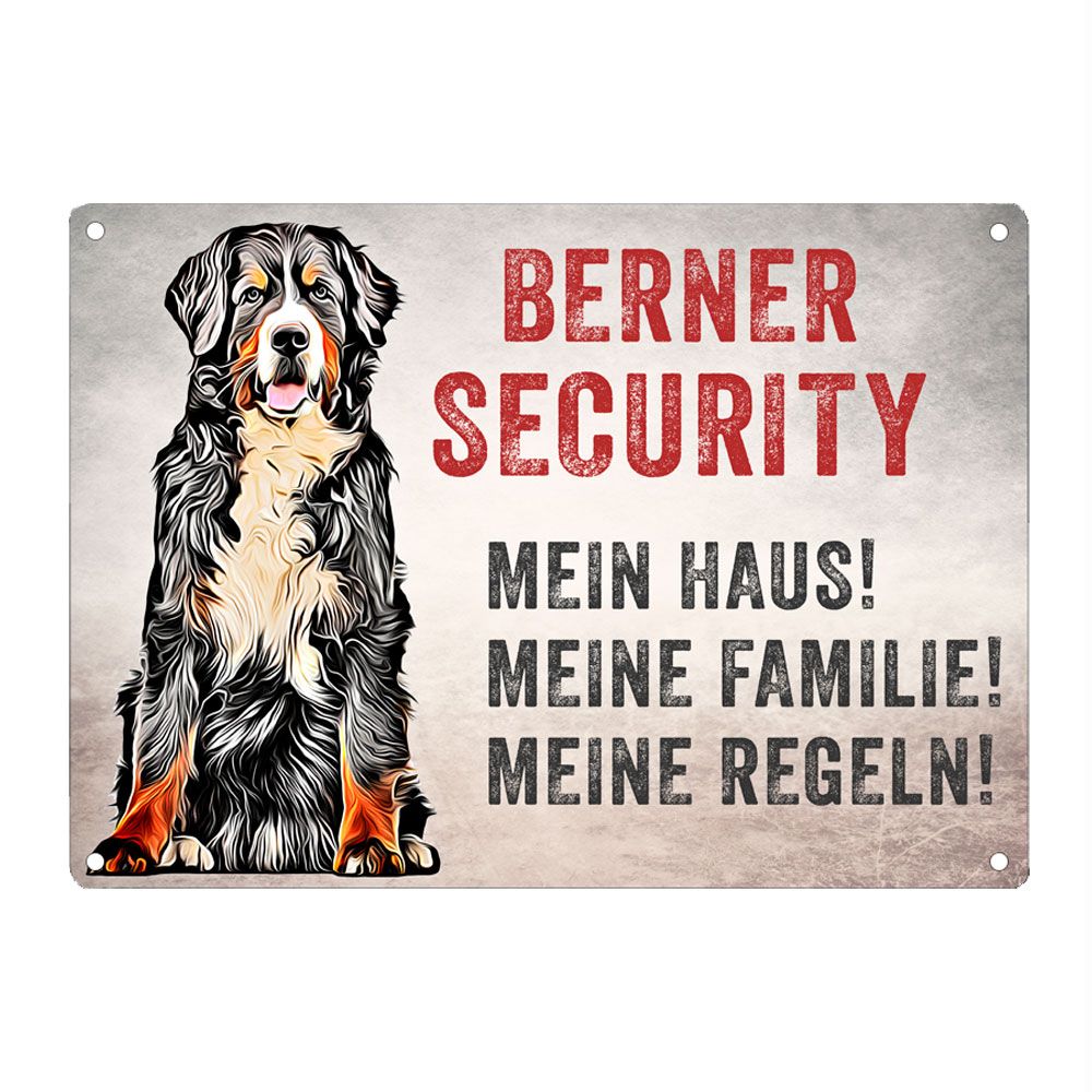 Warnschild 'Berner Security' | UV-beständig, 20 x 28 cm