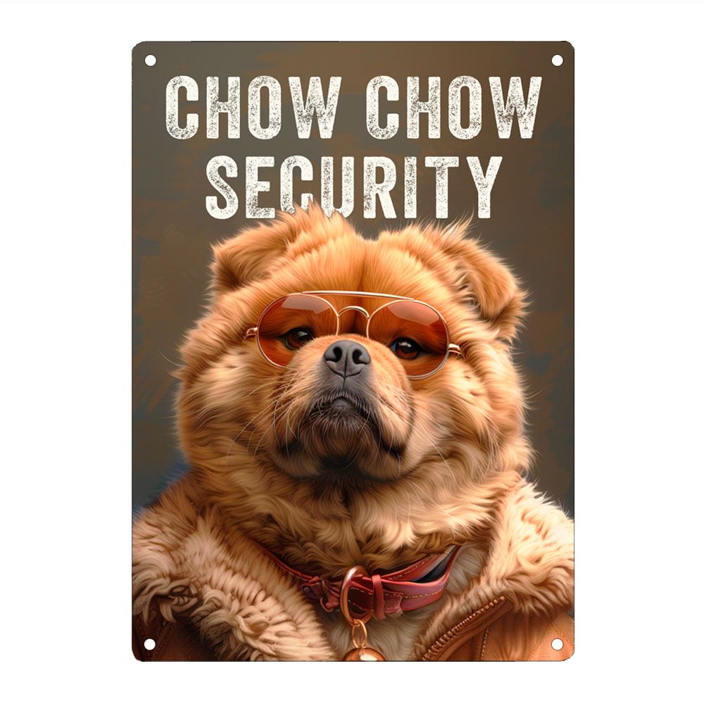 Warnschild 'Chow Chow Security' | UV-beständig, 20 x 28 cm